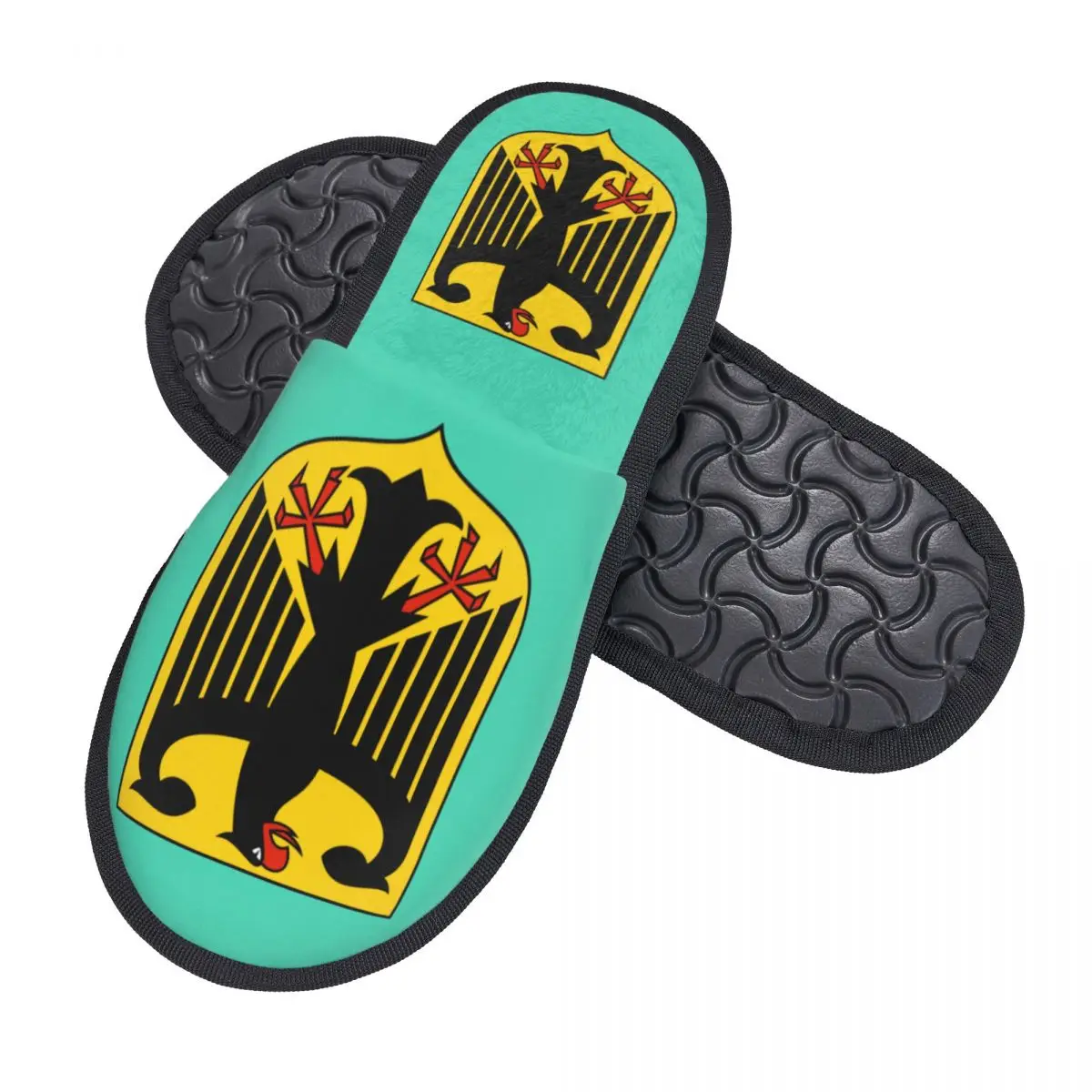 Custom Coat Of Arms Of Germany Soft Memory Foam House Slippers Women German Flag Eagle Cozy Warm Anti-skid Sole Slipper