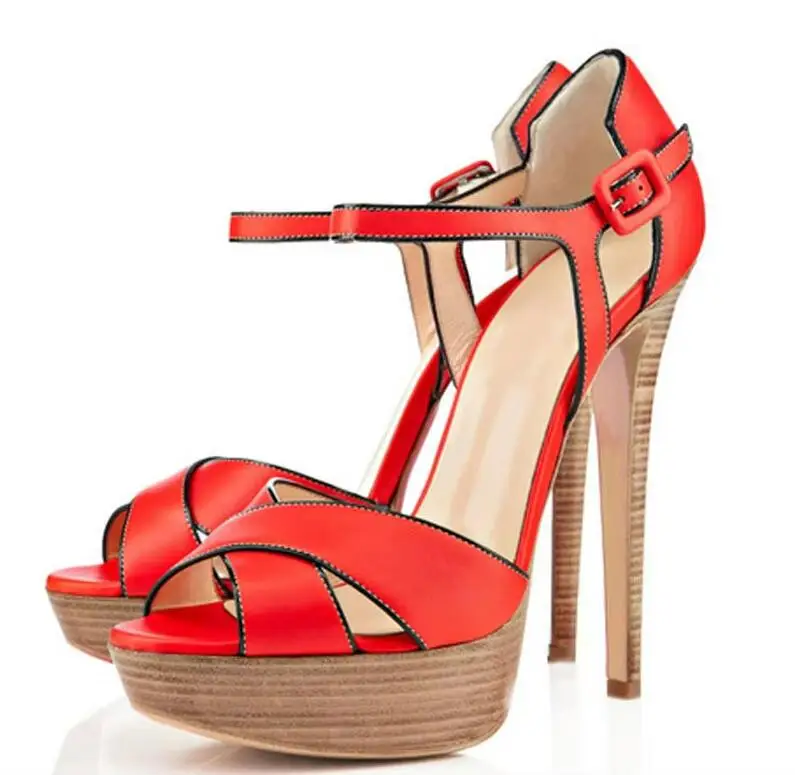 

Сексуальные сандалии на деревянной платформе с перекрещенными ремешками и открытым носком, женские летние уличные сандалии на очень высоком каблуке с пряжкой