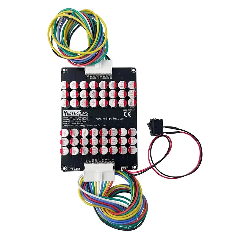 HeltecBMS 5A 12V 48V NCM/LFP/LTO конденсатор активный эквалайзер балансир 3S/4S/12S-16S с переключателем для аккумулятора аксессуары BMS