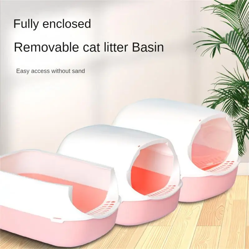 

New Fully Enclosed Cat Litter Box With Shovel Pet Litter Box Large Capacity Cat Toilet Litter Box Closed Sandbox Pets Supplies