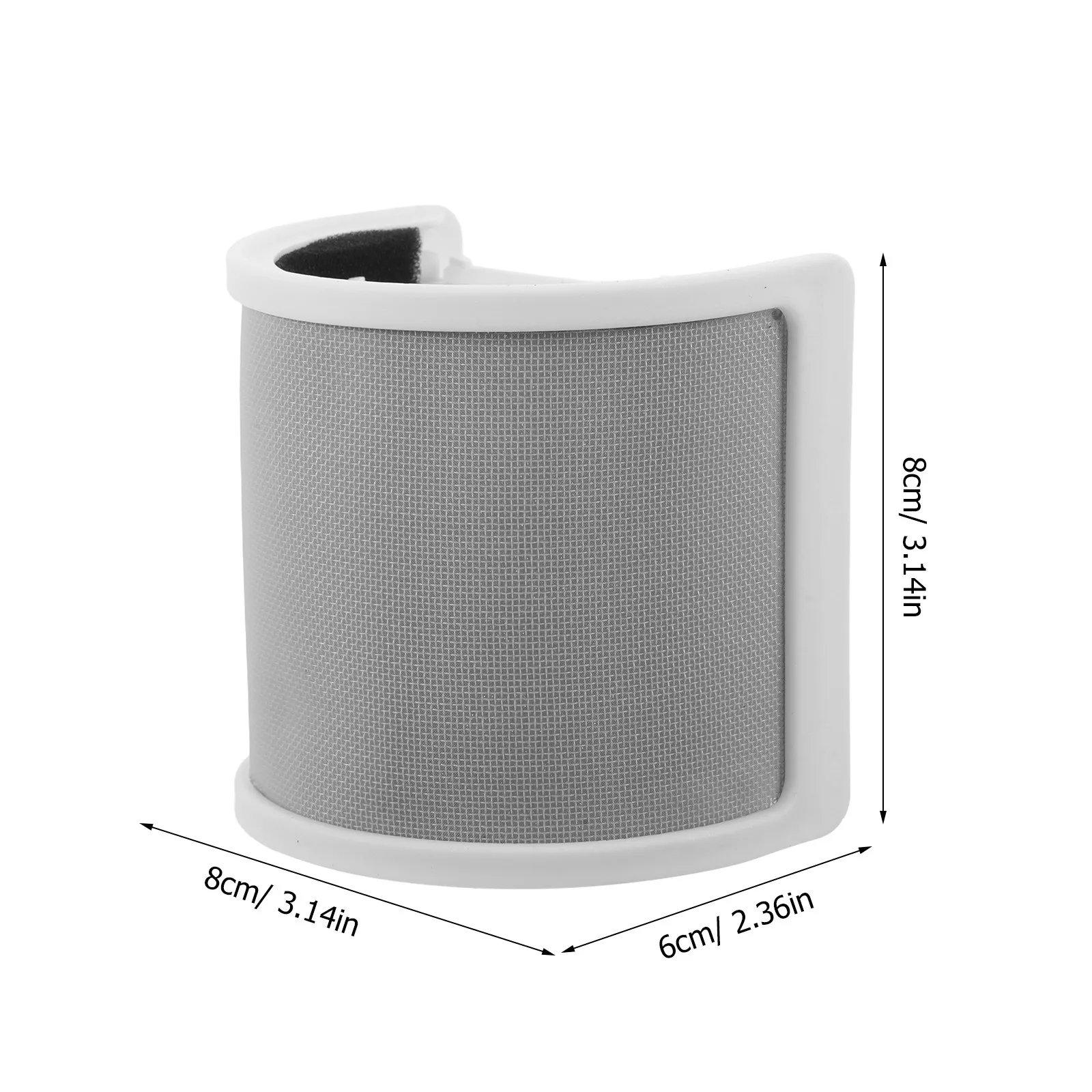 High-Efficiency U-Shaped Mic Filter Screen Windscreen Shield for Recording Streaming Podcasting Studio Vocal Clarity