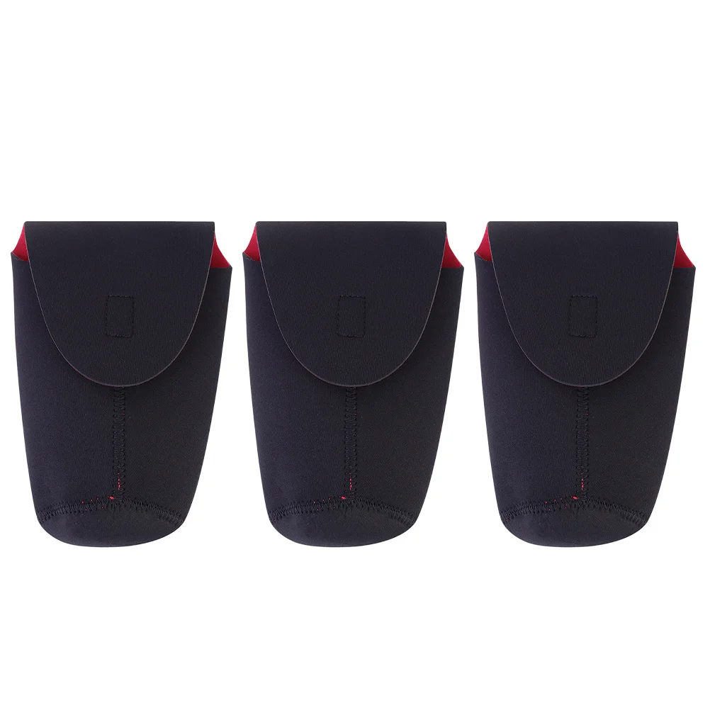 

3Pcs Camera Lens Pouch Thickened Elastic Neoprene Material Anti-Shock Drop Protection Lens Storage Bag for Harsh Weather