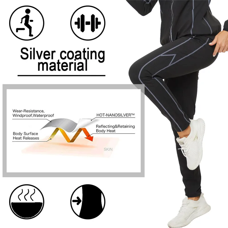 LAZAWG Womens Weight Loss Pants Sweat Sauna Shapers Sauna Sweat Hot Slimming Leggings Female Sports Pants Workout Fitness Shorts