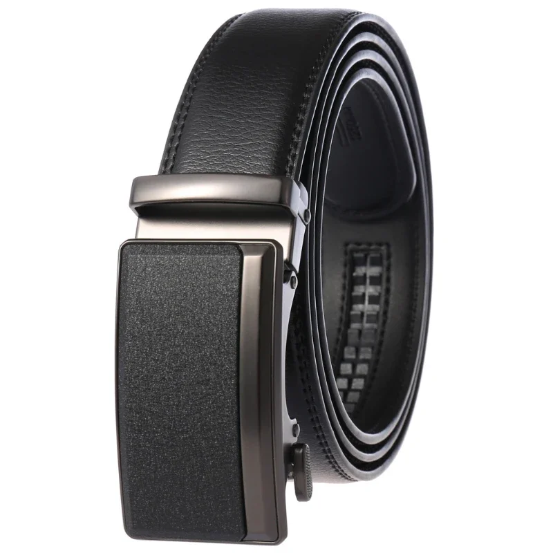 High Quality Men's Genuine Leather Belt Luxury Brand Automatic Buckle Waistband Top Cowhide Business Belt Adjustable Design Belt