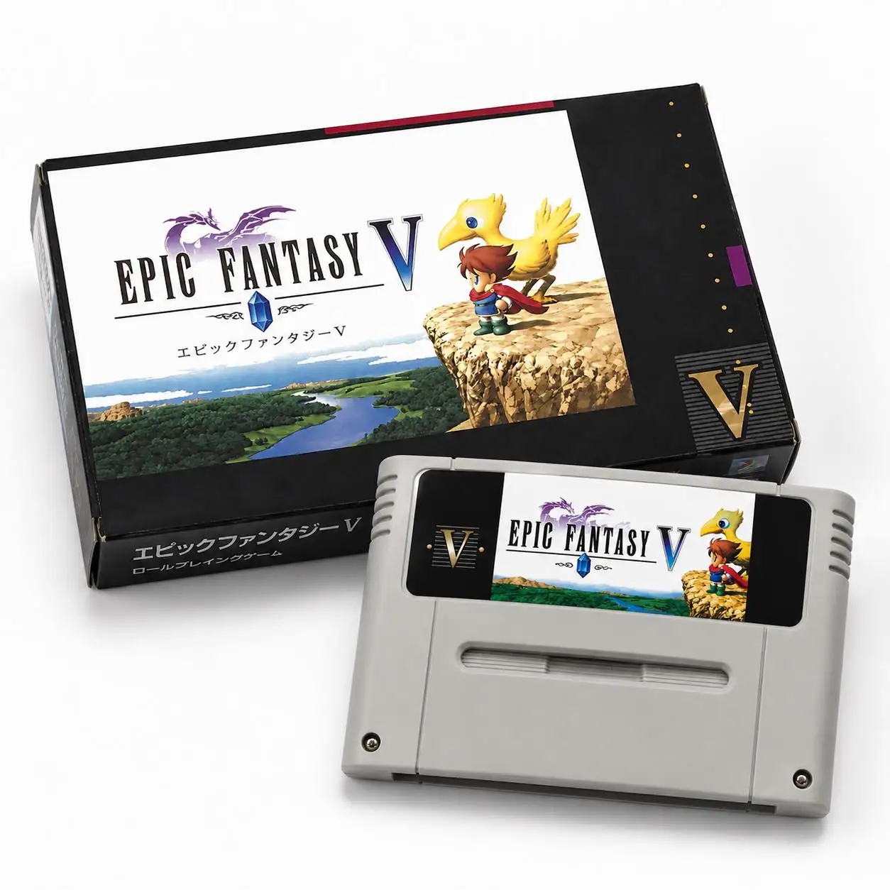 Epic Fantasy 5 FF5 Englische Übersetzung 16-Bit Retro Reproduktions-Cartridge Klassisches RPG Job-System PAL-Version Speicheroptionen