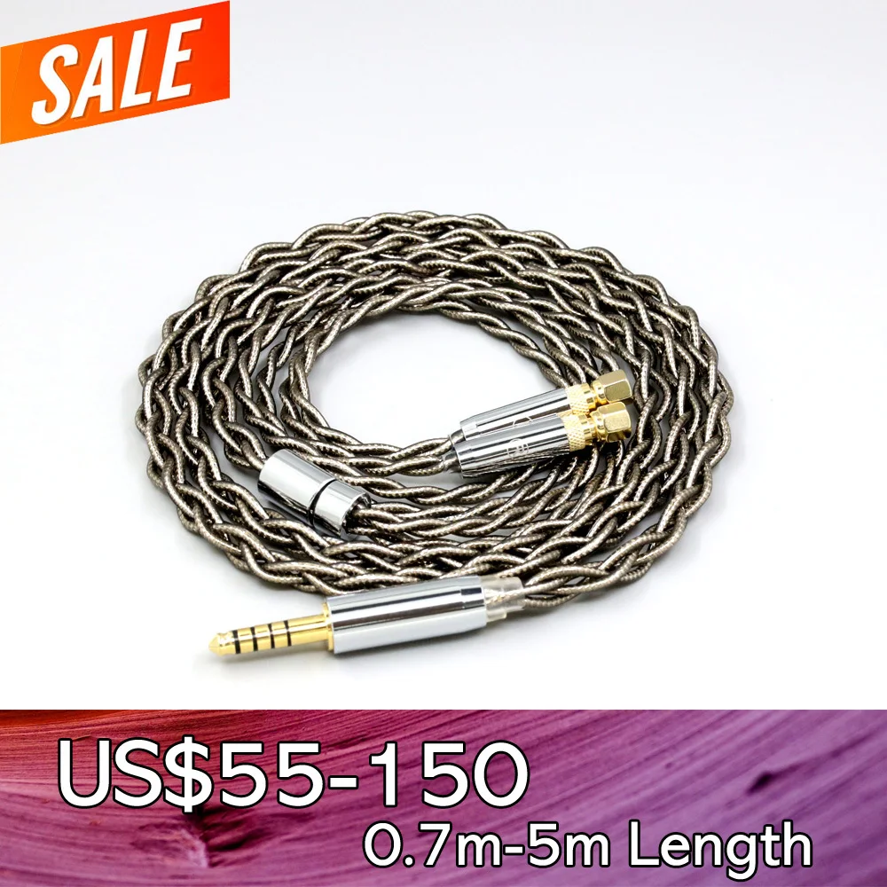 

99% Pure Silver Palladium + Graphene Gold Earphone Shield Cable For HiFiMan HE400 HE5 HE6 HE300 HE4 HE500 HE6 Headphone LN008217