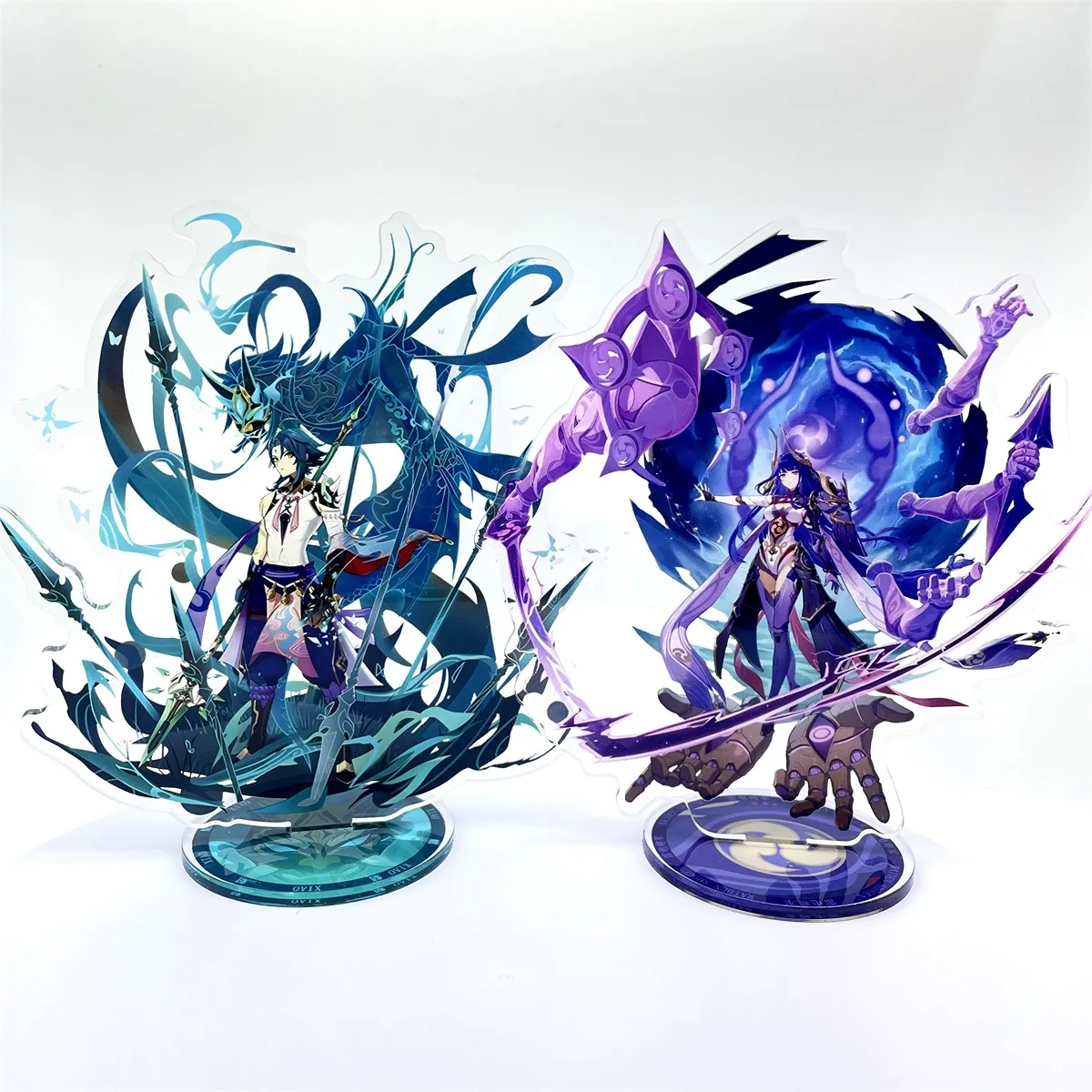 15CM Anime Figure Genshin Impact Zhongli Hu Tao Xiao Beelzebul Acrylic Stand Model Plate Desk Decor Standing Sign Fans Gift