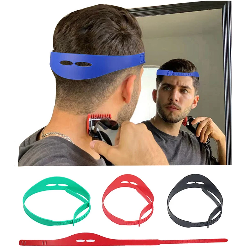 DIY Haircuts Curved Silicone Haircut Band Neckline Guide Shaping Styling Styler Ruler For Men Adjustable Hair Styling Tool