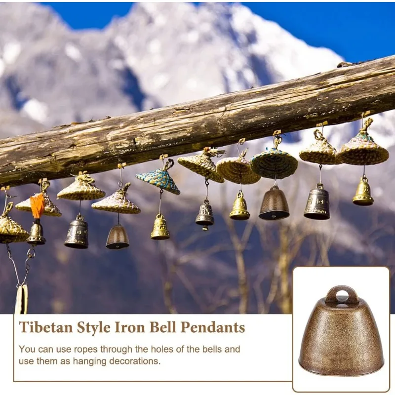 10 Pcs Farm Animal Bell Craft Bells Grazing Iron Bell Goat Bell Retro Christmas Iron Bell Pendant Metal Pet Bell Noisemaker Call