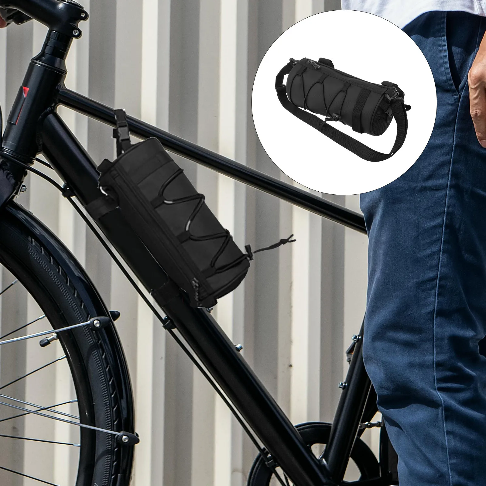 

Versatile Handlebar Bag for Bikes Mountain Bikes Motorcycles Spacious Interior Mobile Phone Earphones Glasses Storage