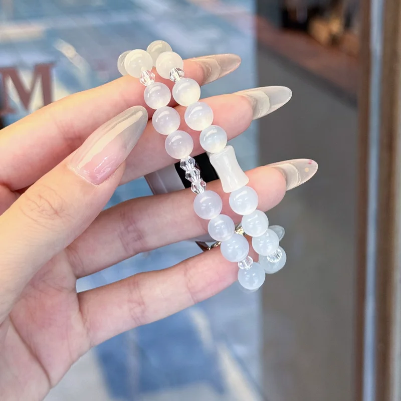 Women Jade Bamboo Beaded Wristband for Huawei Watch GT6543 Crystal Beads for Huawei Band 11 10 9 Bracelet Accessories 22 20 18mm