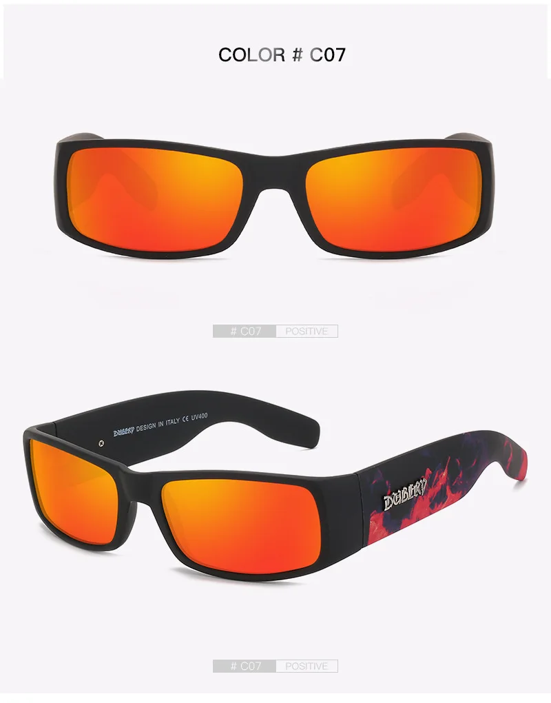 DUBERY Vintage-Sonnenbrille, polarisierte Herrenbrille für Herren, schwarz, quadratisch – Detail 10