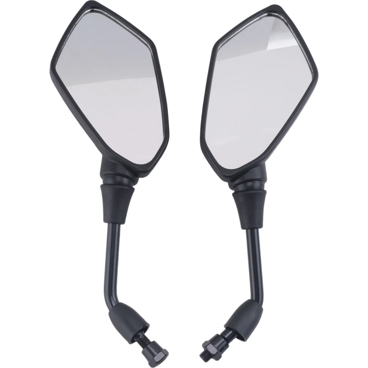 

EVCM-Universal 2Pcs Motorcycle Big Size Rear View Mirror Black 10mm