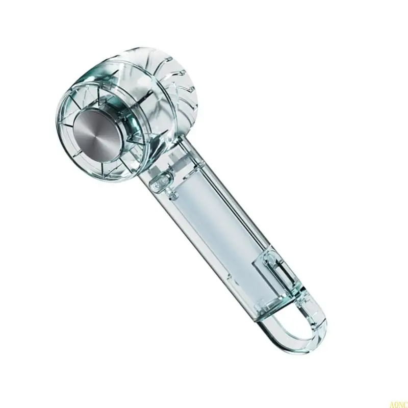 A0NC 휴대용 핸드 헬드 팬 1200mAh 배터리 USB RECHARGEABLE TRONEPARENT FAN은 여행 용으로 조절 가능한 터보 바람이 있습니다.