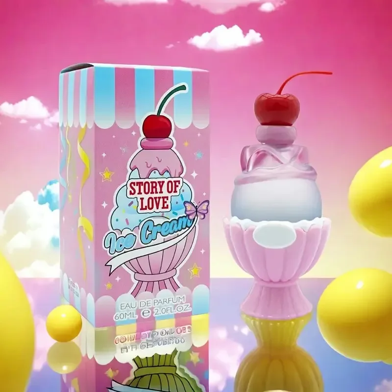 عطر نسائي حلو 60 مل آيس كريم يدوم طويلاً حيوية طازجة عطر زهري أو دو تواليت رذاذ عطر ساحر للتاريخ #4