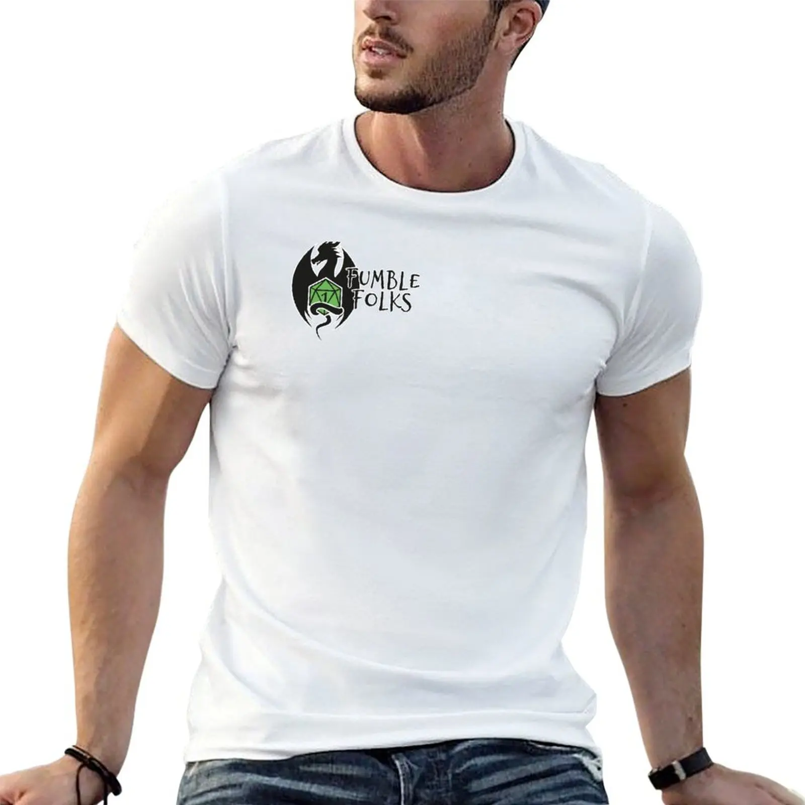 Camiseta con logotipo de Fumble Folks, camisetas para hombre, camisetas de algodón para hombre, paquete de camisetas de algodón