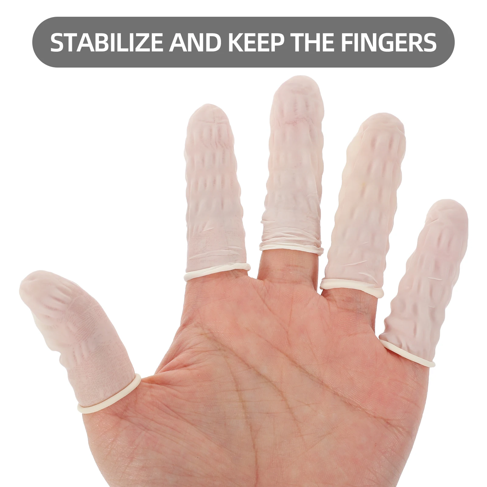 

100 Pcs White Nitrile Finger Cots Protective Coats Joint Covers Breathable Wear Resistant Sports Daily Tasks Electronic