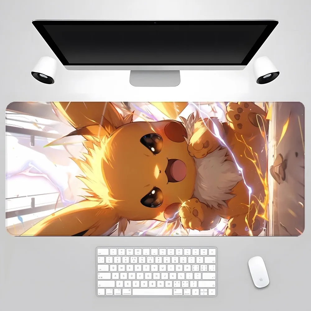 PikachuS Anime Mouse Pad Gamer Pc Gaming Accessories Rubber Mat XXL Deskmat Mats Keyboard Cabinet Mause Laptops