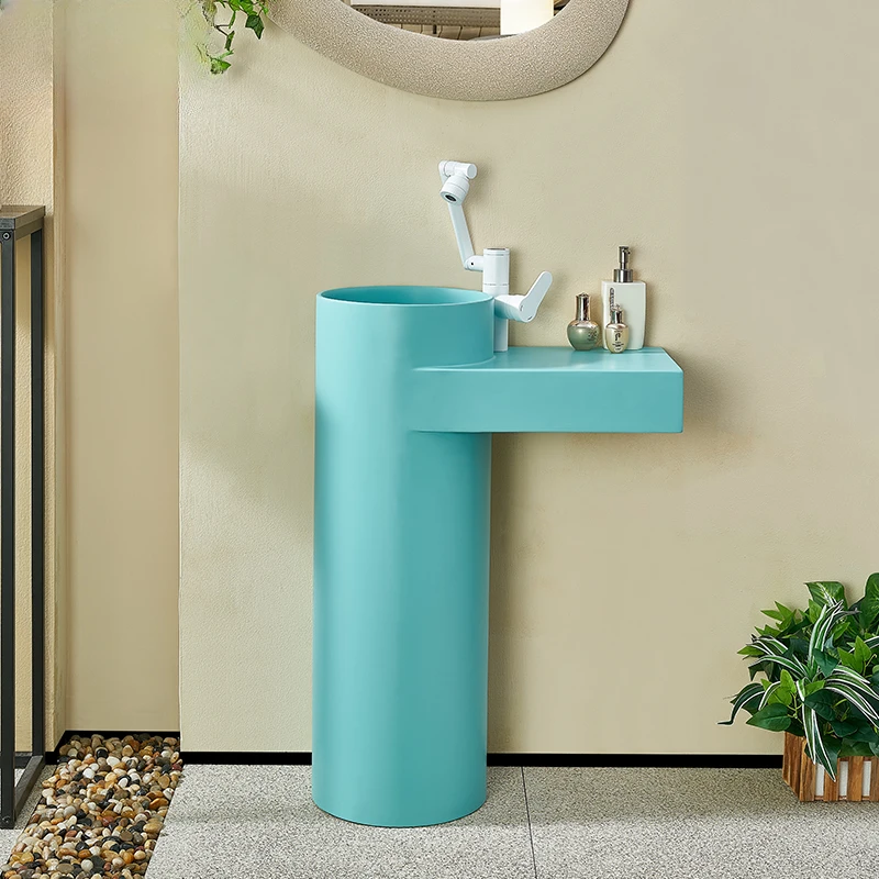 

Clinique cream wind bathroom cabinet washbasin combination online celebrity personality integrated floor-standing washbasin