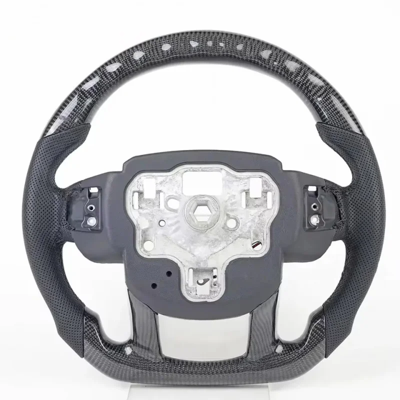 LED Carbon Fiber Perforated Leather Steering Wheel for Land Rover Range Rover Sport SVR L494 L405 Evoque