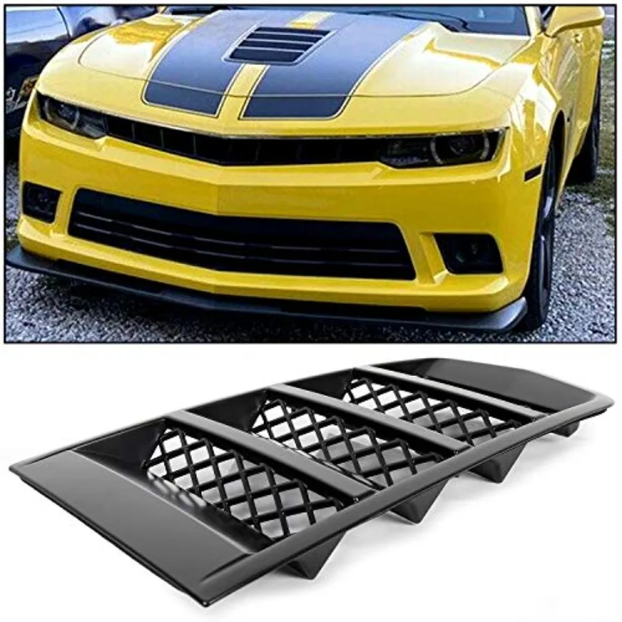 

Hood Scoop Vents Grille Compatible with 2014-2015 Chevrolet Camaro LS LT SS Z/28 ZL1 V8 V6 Replacement for 22828242