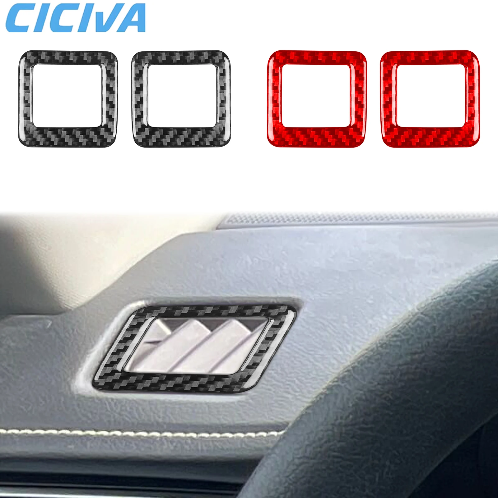 

For Toyota Camry XV50‌ 7th 2012-2014 Carbon Fiber Dashboard Defogging Air Vent Air Outlet Interior Car Accessories Cover Sticker