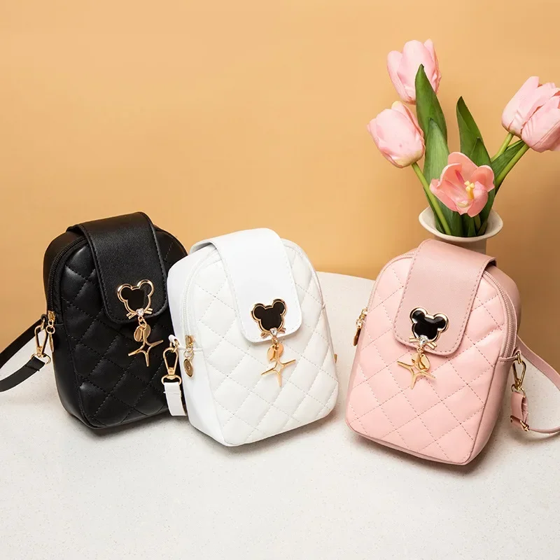 New Fashion Simple Women's Crossbody Bag Lingge Embroidery Ladies Small Shoulder Bags Designer Solid Color Women's Crossbody Bag