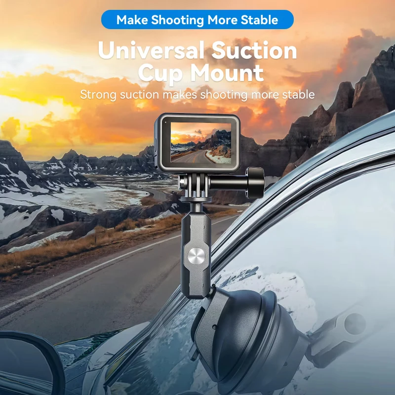 Applicable DJI action3/4 suction cup mount sports camera car mount car navigation glass suction cup cell phone shooting Action2