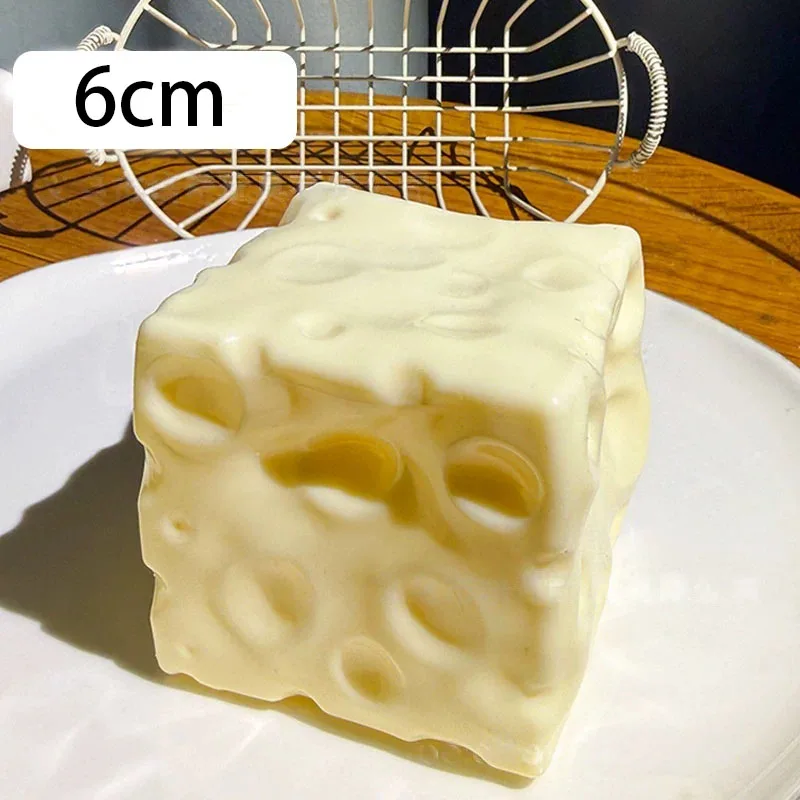 1pcs Cheese Squeeze Toy Relieves Tension Stress Office Stress Reducing Cheese Decoration Toy Ornament Daily Stress Relief Toys.