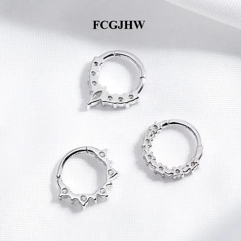 FCGJHW S925 Piercing Moissanite Earrings for Women Elegant Piercing Ear Bone Earring Diamond Wedding Party Jewelry Gift 2026