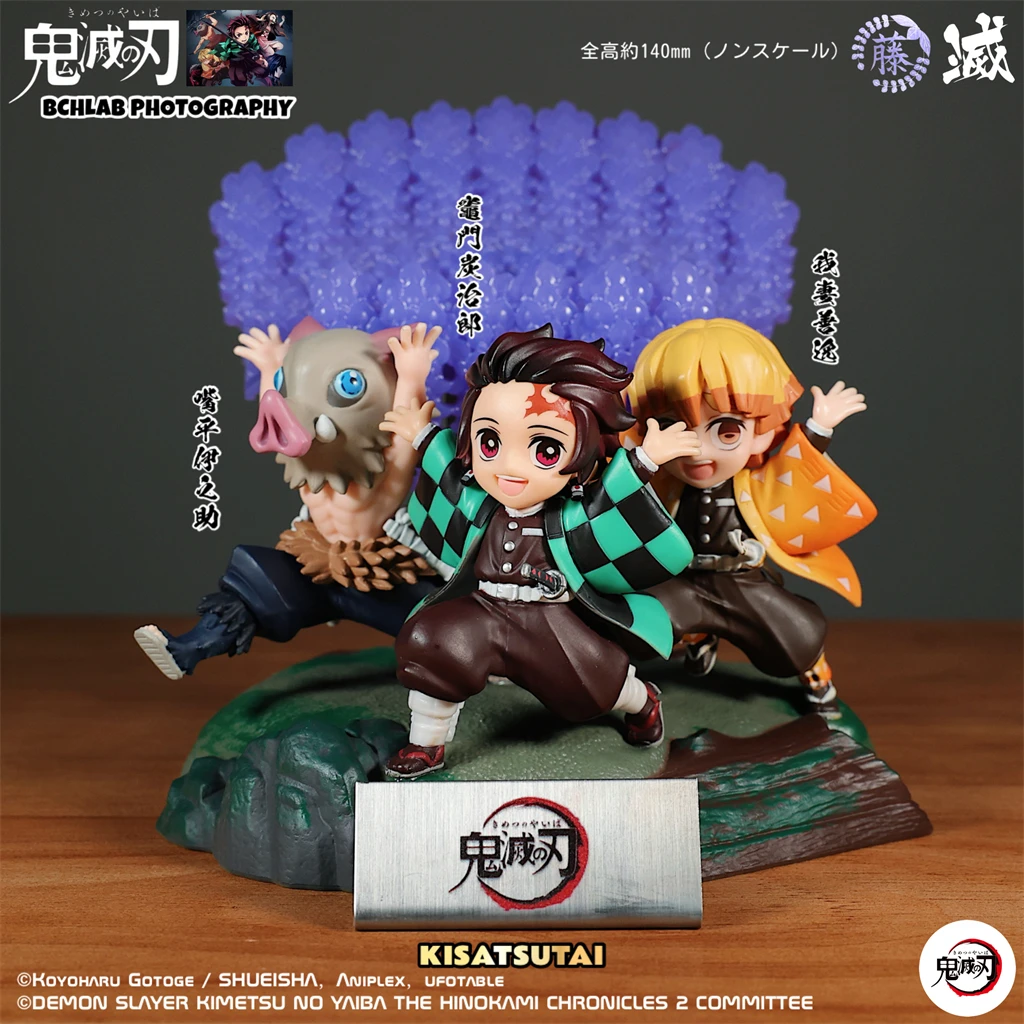 

In Stock Bandai Demon Slayer Hinokami Chronicles Game Bonus Figure Set Tanjiro Zenitsu Inosuke Vol.1 Trio Statue Limited Edition