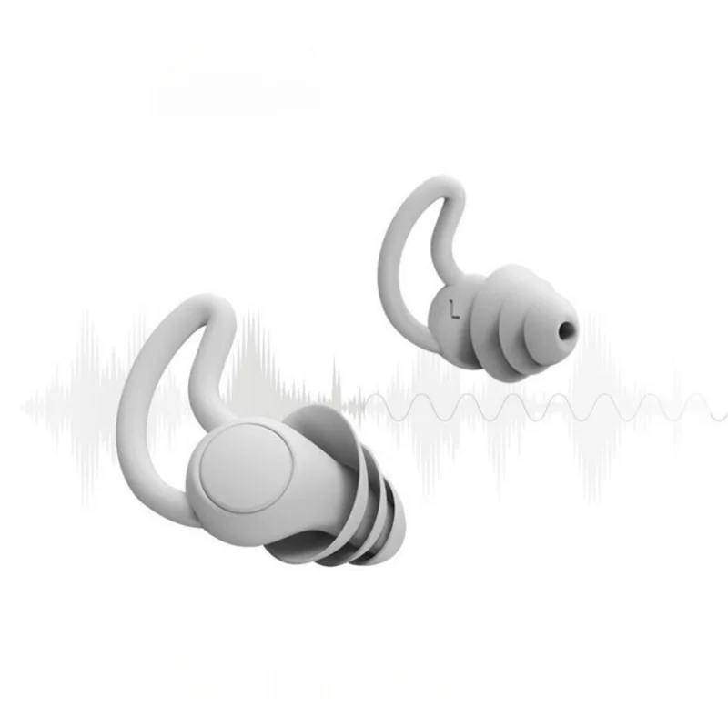 Ear Plugs Noise Reduction Sound Insulation Sleep Protection Anti Canceling Sleeping Reusable Swimming Music Silicone Earplugs