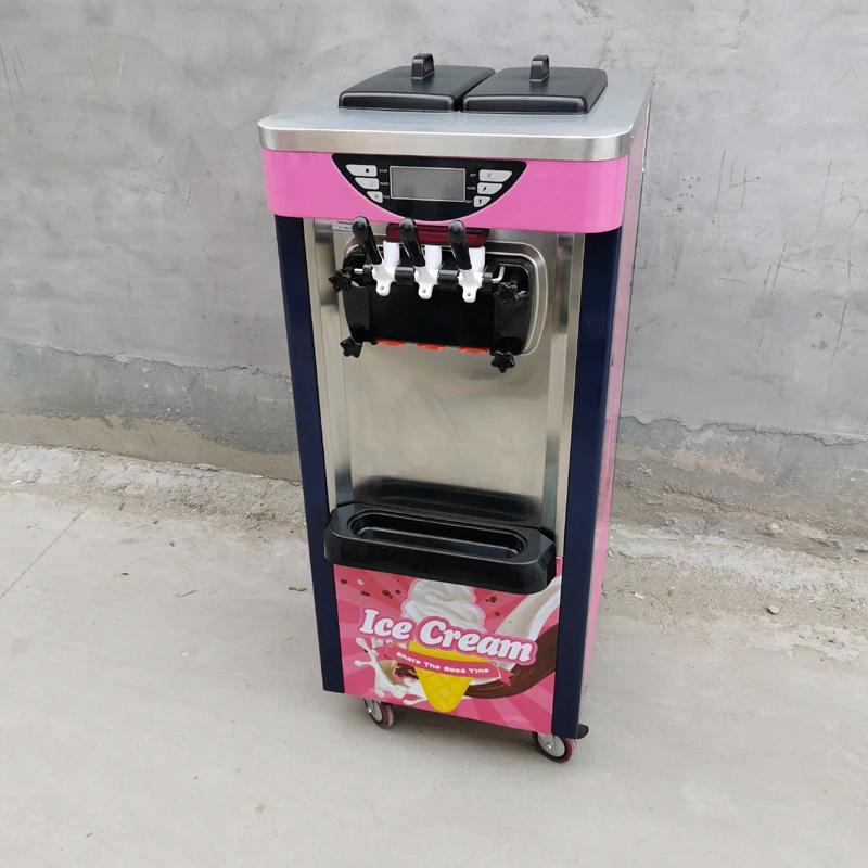 Commercial Soft Ice Cream Machine Factory Outlet Ice Cream Maker Desktop 3 Taste Ice Cream Vending Machine