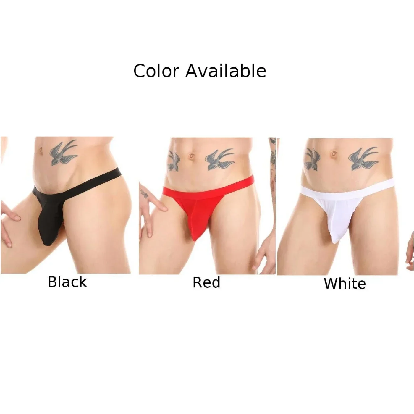 Sexy Men\'s Low Waist Solid Color G-String Underpants Thong Pouch Backless Thongs Jockstrap Underwear Man Underpants