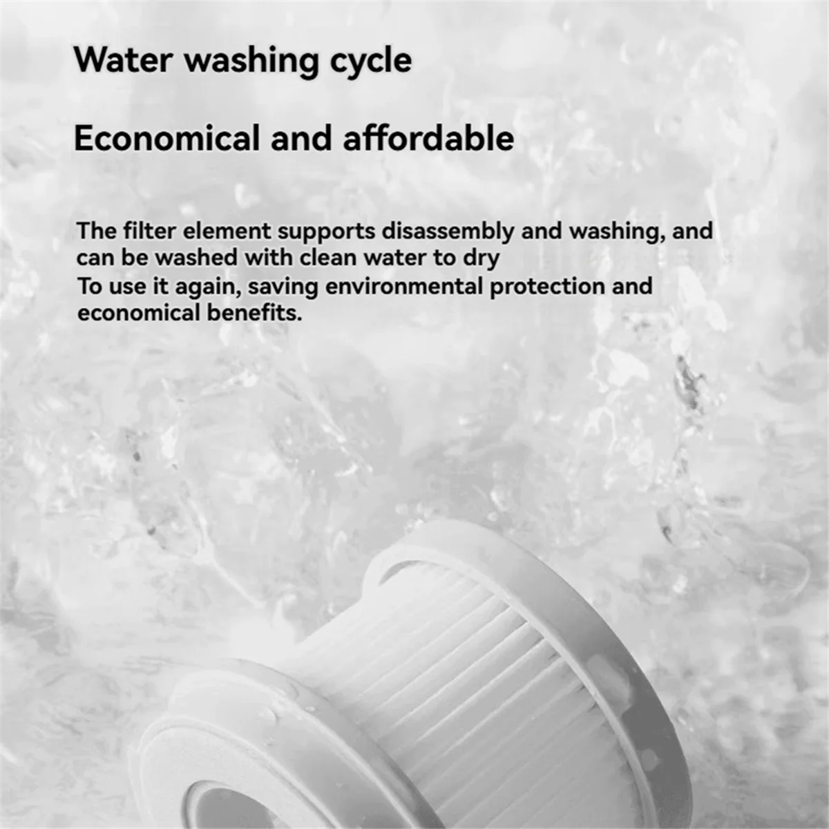 4pcs MJCMY02DY Filter Element for Xiaomi Wired Mite Remover 2 Washable Filter Element-LITE