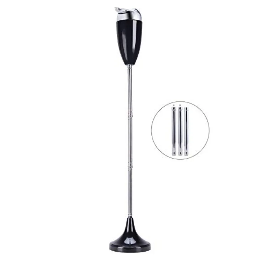 

Adjustable Ashtray, Smokeless Odorless Indoor Outdoor Floor Standing Ash Tray with Lid for Home Patio Cigarettes Ash Butt Dispo