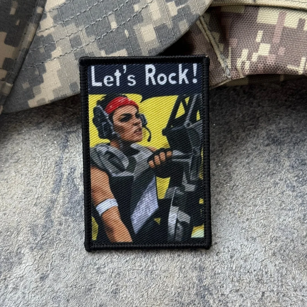 Parche táctico Let's Rock – Bandera Morale con gancho y bucle