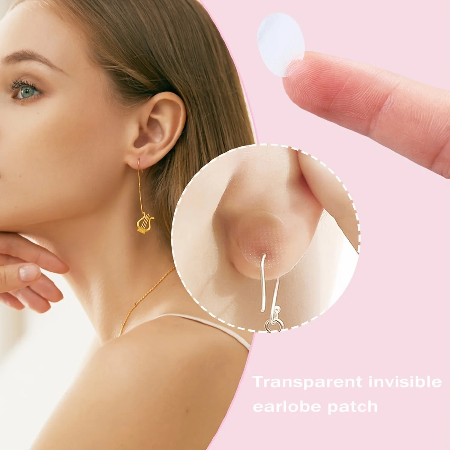 100/200pcs Ear Lobe Support Patches for Earring Stabilization