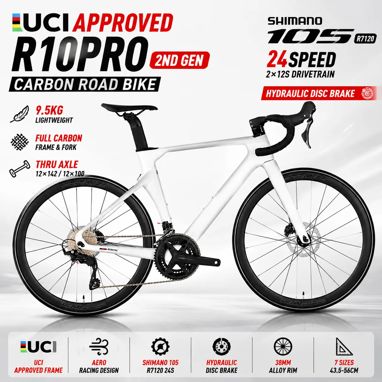 UCI 승인 R10pro 2세대 카본 로드 자전거 70 - Carbon Bike Frame 리뷰 및 가격