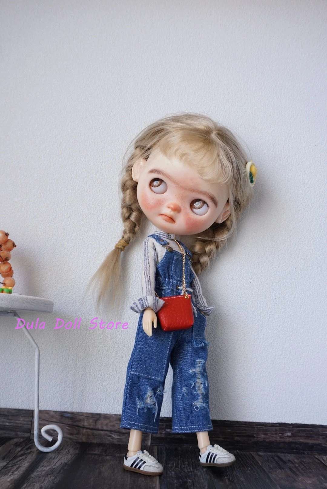 

2026 (Только один комплект) Комплект одежды для кукол: топ с рукавами и джинсы для кукол Blythe, Landoudou, Landazz, ob24, ob22.