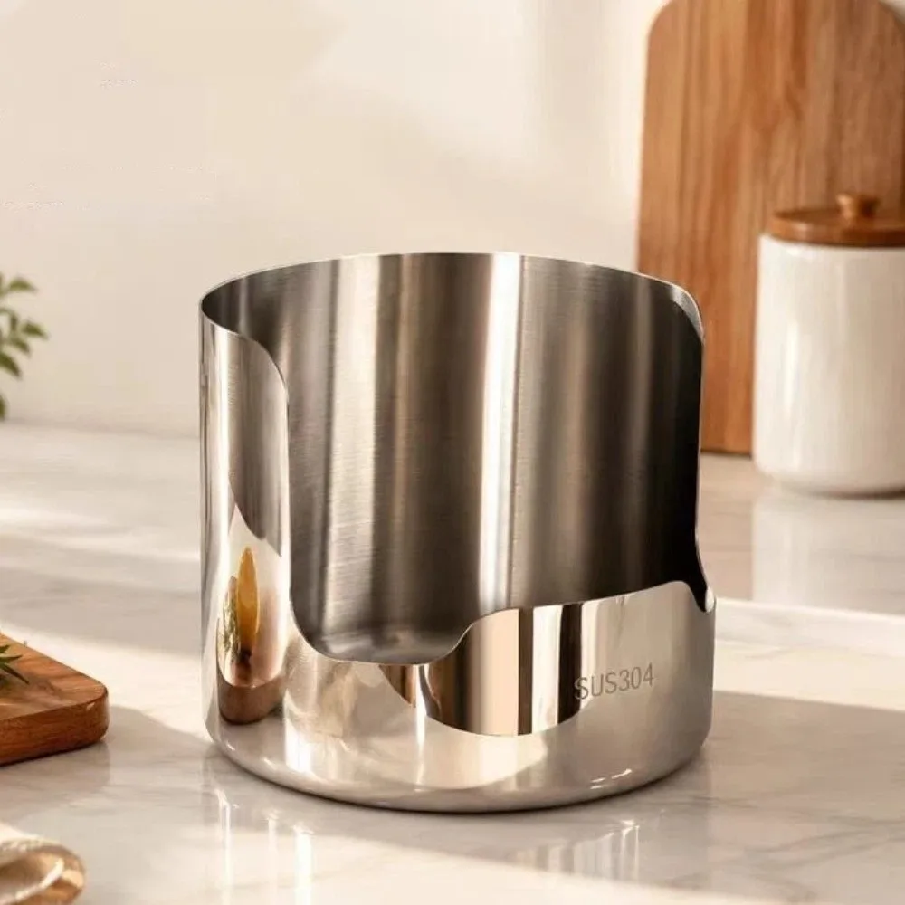 Stainless Steel Pot Lid Storage Rack Stable Heat-Resistant Spatula Holder Vertical Non-Slip Spoon Holder Dinning Table