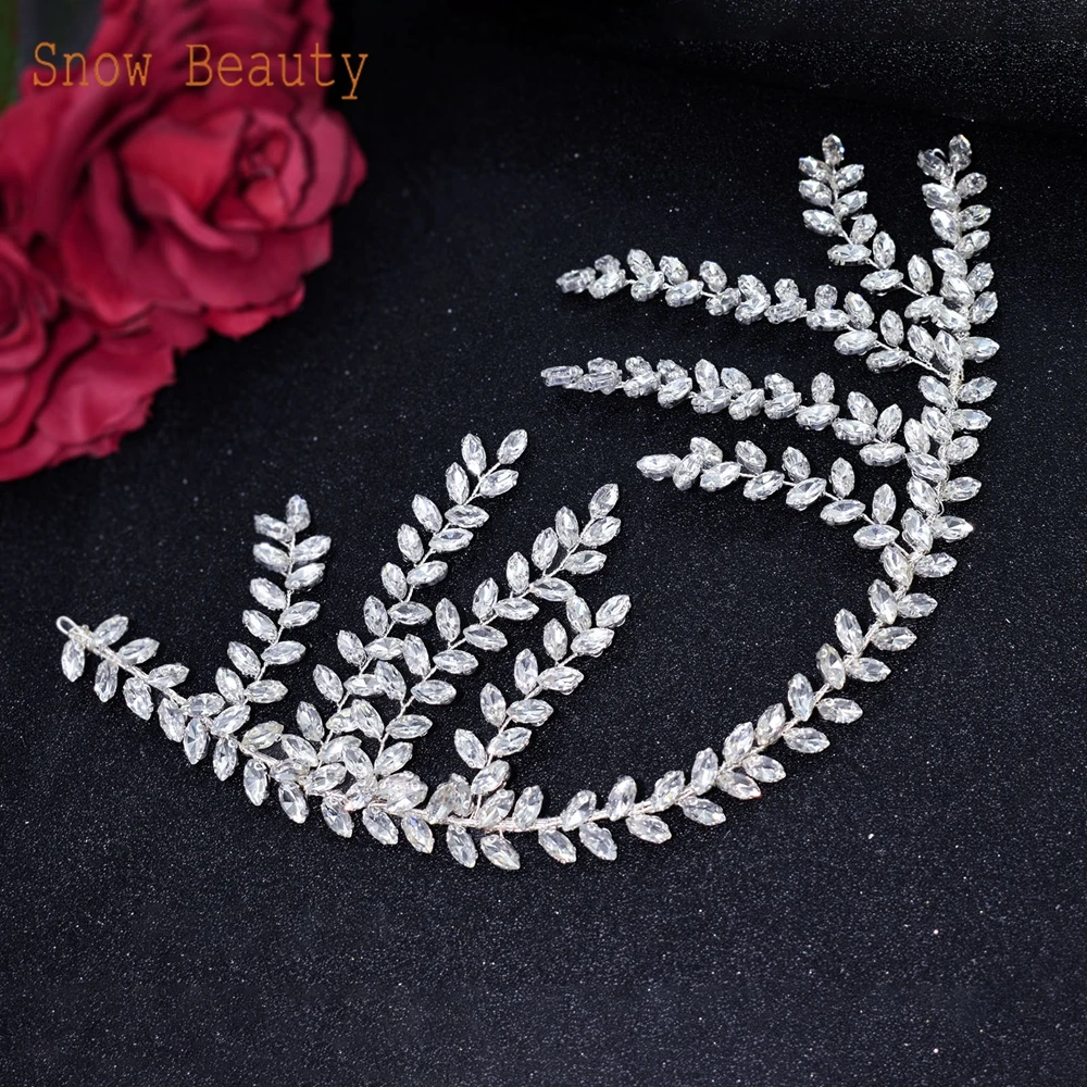 A506 Crystal Bridal Headwear Diamond Bridesmaid Headband Princess Crown Bridal Headpiece Women Tiara Wedding Hair Accessories