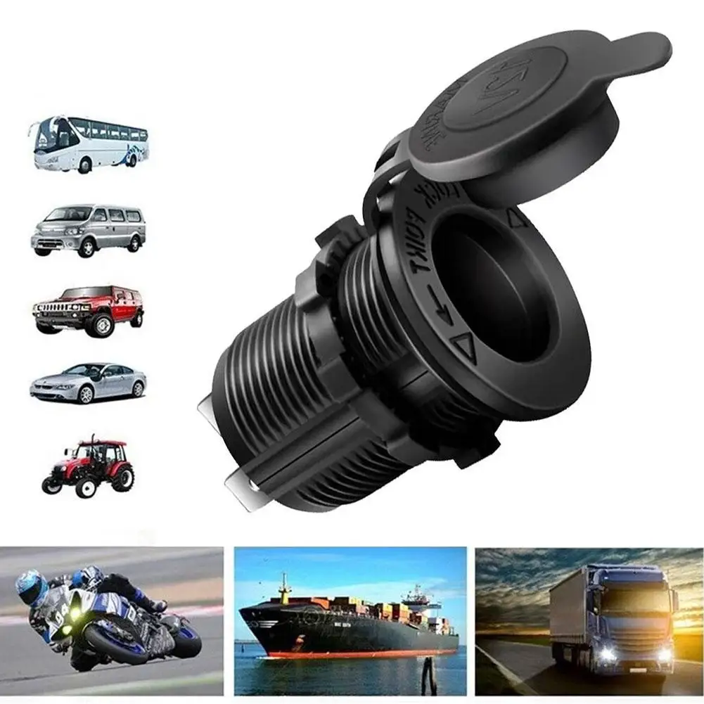 Cigarette Lighter Socket Car Marine Motorcycle ATV RV Lighter Socket Power Outlet Socket Power Outlet Adapter for Marine Boat