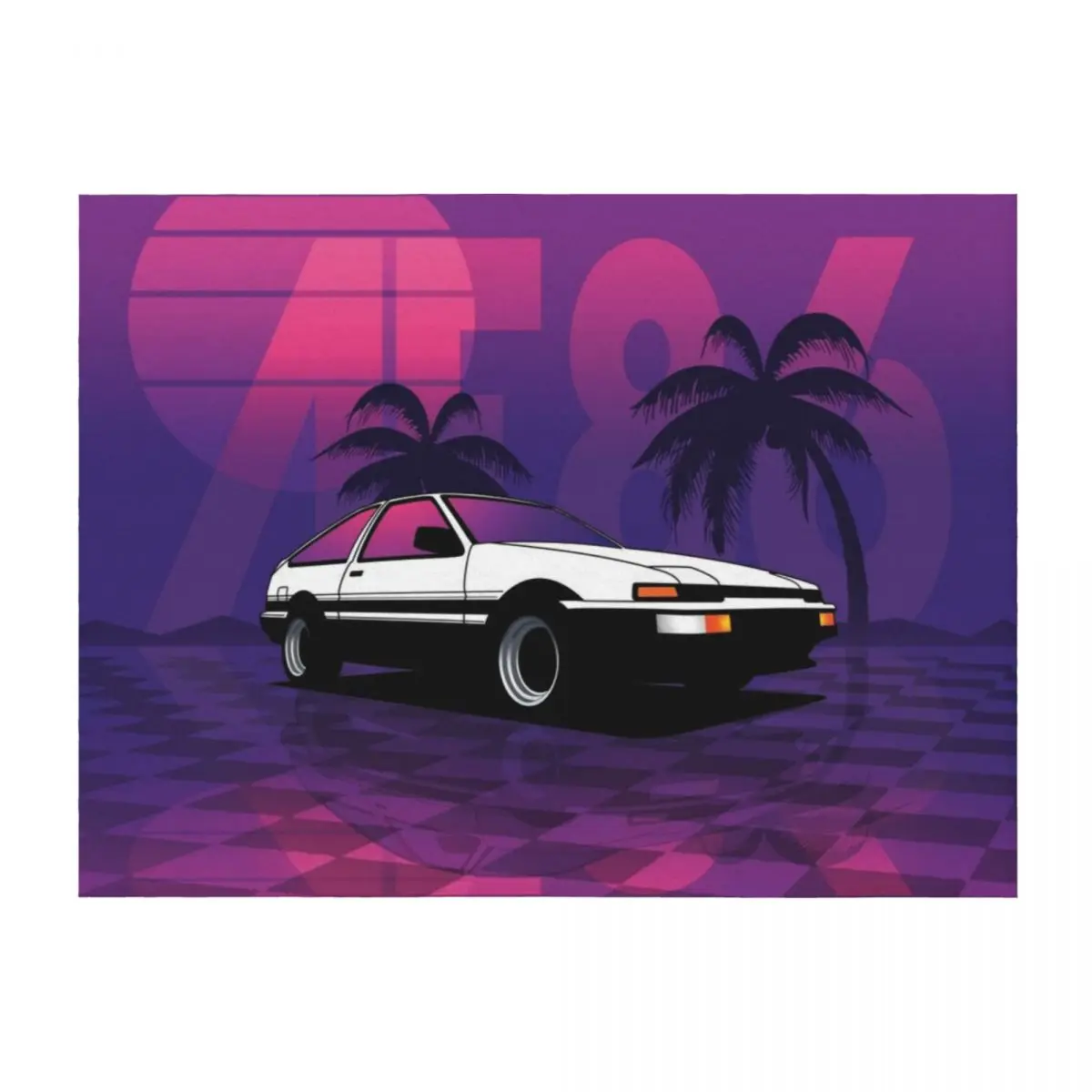 

AE86 Throw Blanket Personalized Gift cosplay anime Soft Big Thermal Blankets
