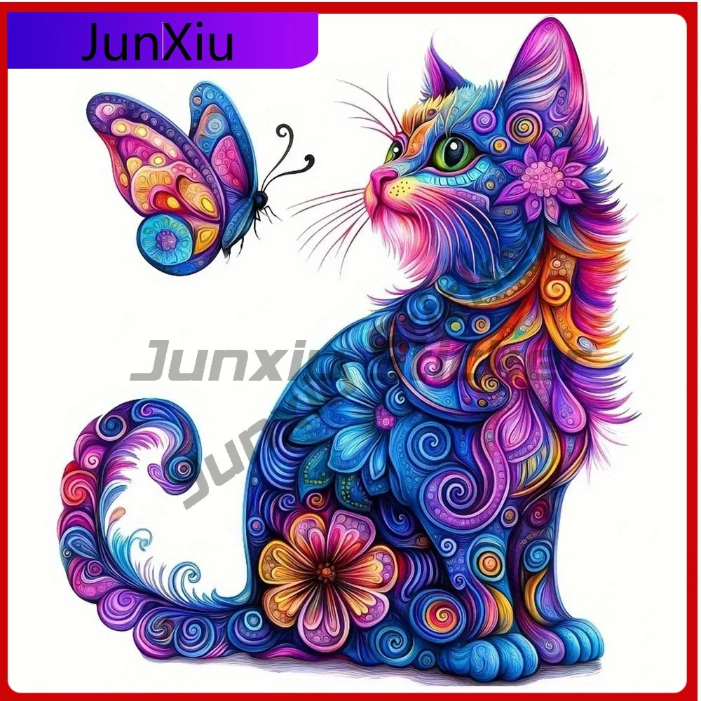 

2D Flatvivid Mandala Cats And Butterfly Vinyl Sticker s Notebooks More Colorful Creative Designs with Clear Fl Anim Car L