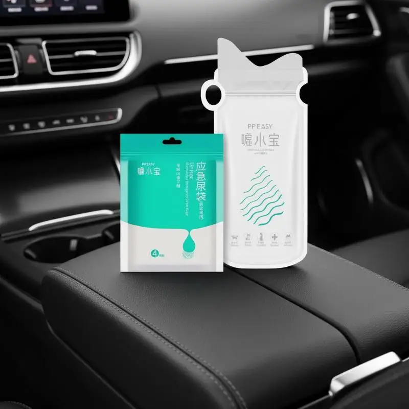 Easy-to-use Disposable Emergency Urine Vomit Bags 4Pcs/Pack 700ml Leakproof Portable for Car Travel Camping Hiking