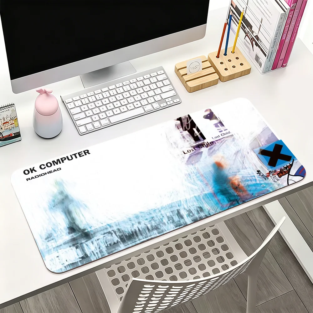 Rock Band R-Radiohead Mouse Pad Large Non-Slip Waterproof Mat Stitched Edge Keyboard Pad for Gaming Daily Office