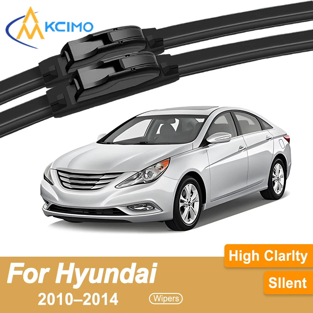 

Premium Rubber Durable Silent All-Weather Windshield Wiper Blades 2pcs for Hyundai Sonata YF 2010–2014 Front Wiper Blades Set