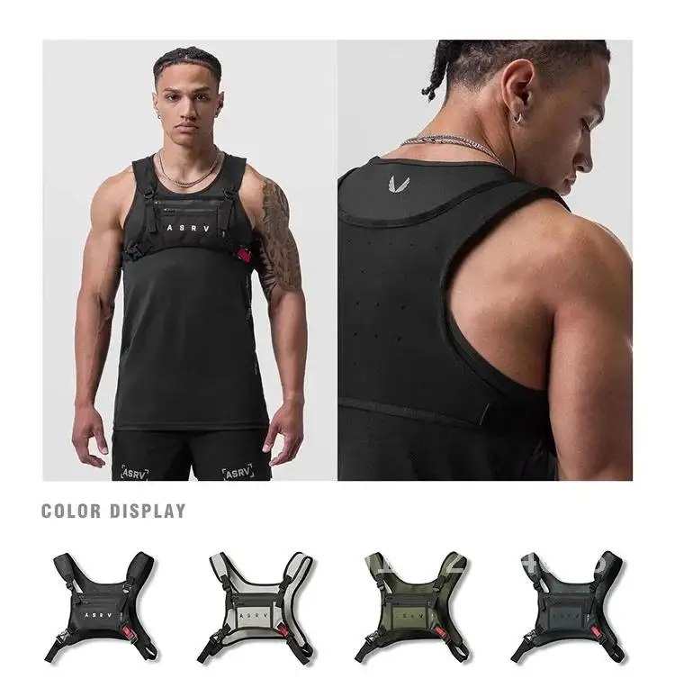 Gym Men's Fashion Brand Multi-functional Outdoor NEW Bag Casual Running Phone Vest Sports Bag Small Mobile 2024 Fitness 가방 Chest