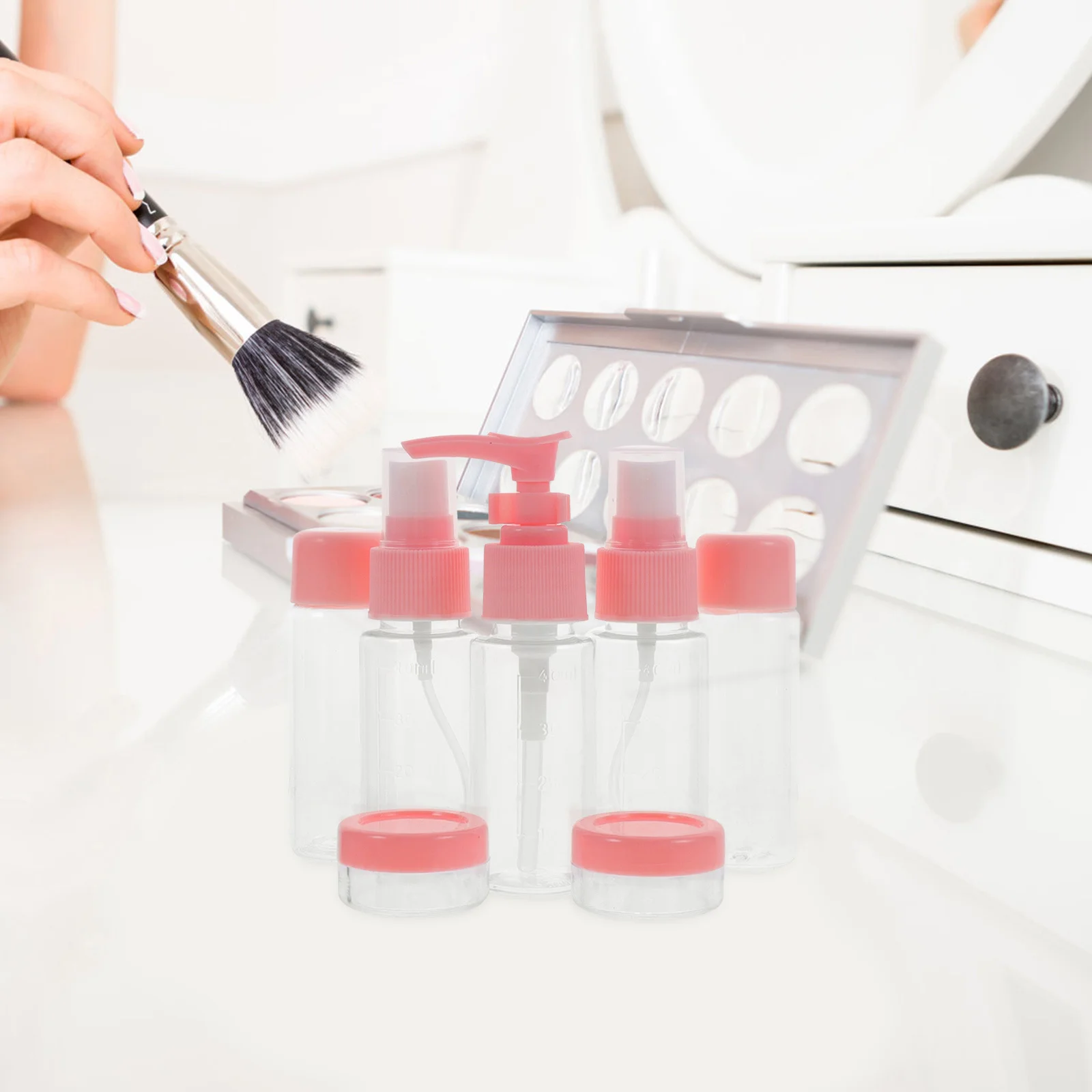 

1 Set Premium Durable Travel Lotion Bottles Leakproof Shampoo Containers For Gym Hotel Business Trip Pink Travel Bottle Set